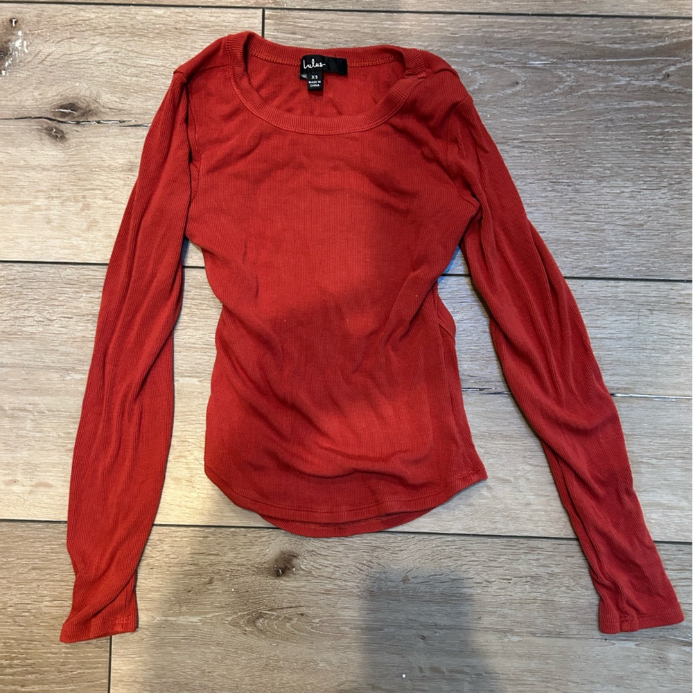 Lulu's Burnt Orange Long Sleeve